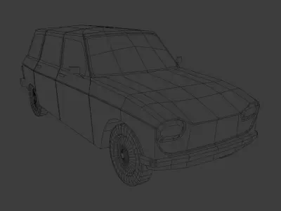 Peugeot 204 Low-poly 3D model