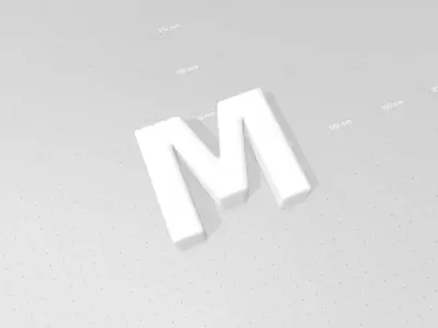 Vase M - Alphabet Vases Collection Letters - STL Printable 3D print model