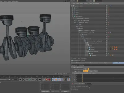 Pistons Rig 3D model