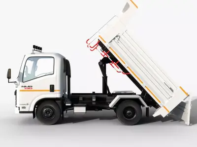 ISUZU NMR 130 all uv and texture 3D model
