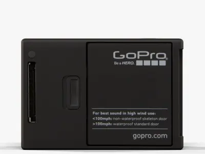 GoPro Hero3 action camera Low-poly 3D model