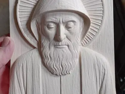 Saint Charbel Bas Relief 3D Model Collection