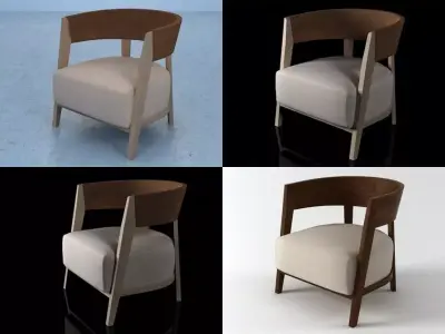 Antony four different chairs 3D model