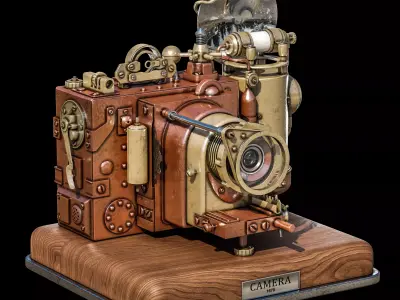 Steampunk Camera 3D model
