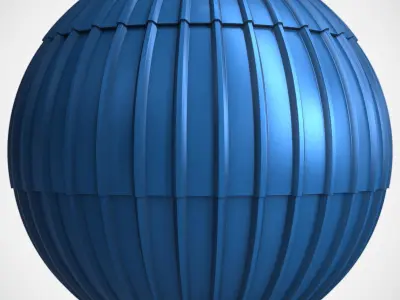 Roof Tile Materials 30- By 3 color Pbr By Sbsar 4k Low-poly 3D model