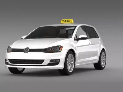 Volkswagen Golf TSI Taxi 3D model