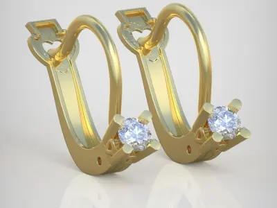 Earring model 241 3D printable model 3D print model