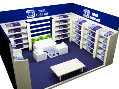  Booth Exhibition Stand a83 3D model