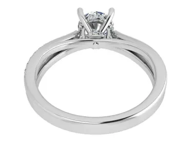 Round Diamond Split Shank Ring 3477 3D print model