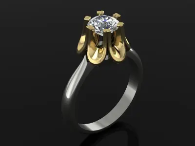 Jewelry Ring Gold 3D print model order