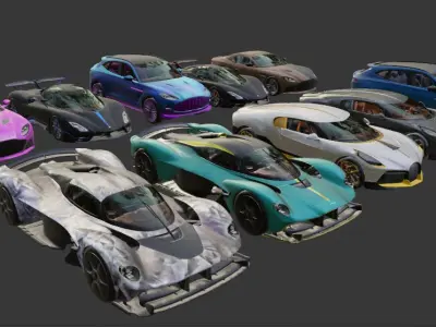 PUBG vehicles Sport pack 1 Low-poly 3D model