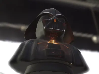 Dark Lord Candle Bust Low-poly 3D model