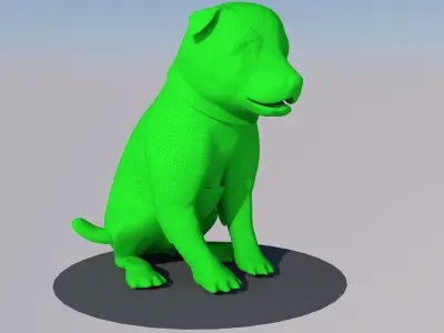Puppy dog animations Low-poly 3D model