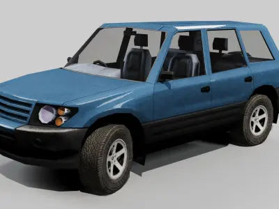 Game Ready Generic SUV Low-poly 3D model