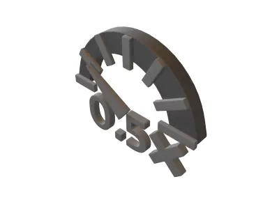 Speed 0 point 5 Symbol v1 002 Low-poly 3D model