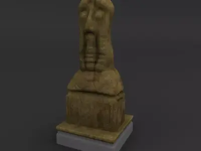 Idol D egyptian statue 3D model