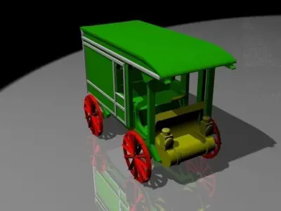 Toy Truck Low-poly 3D model