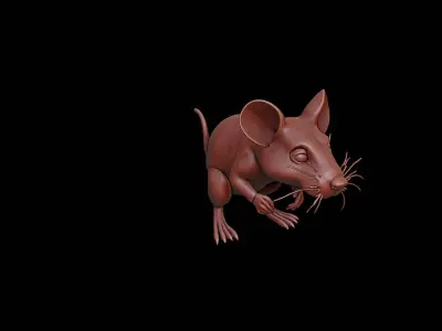 Rat Animal Sculpture 3D print model