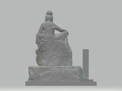 Guanyin Bodhisattva Buddha Statue 3D print model get