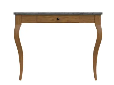 Melony Wooden Desk with Marble Top 3D model
