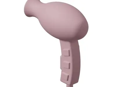 Plastic Premium Hair Dryer Toy 3D model