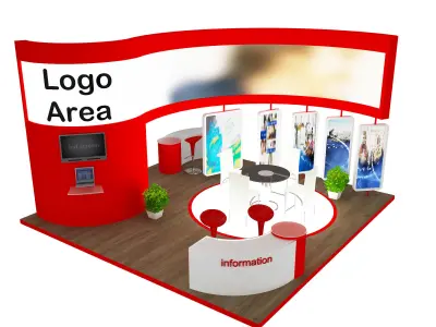 Booth Exhibition Stand a485d 3D model