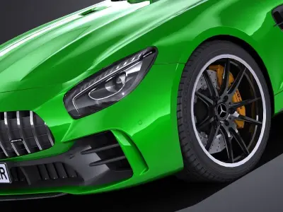 LowPoly Mercedes AMG GT R 2017 Low-poly 3D model