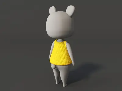 Cartoon bear 3D model get