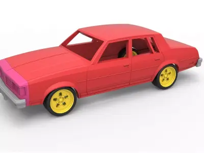 Shell and wheels Oldsmobile Cutlass Scale 1 to 43 3D print model