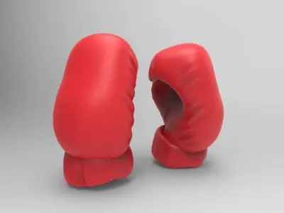 Box Gloves Low-poly 3D model