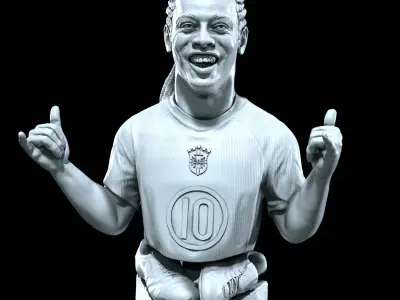 Ronaldinho 3D bust for printing 3D print model
