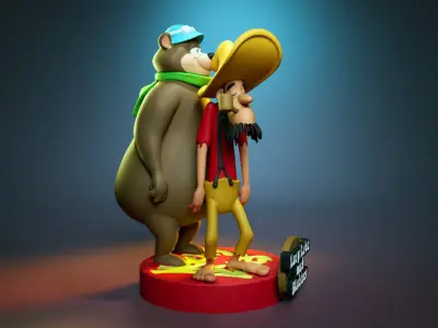 Lazy Luke and Blubber 3D print model