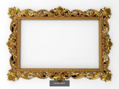 5 carved frames set 3D Model Pack