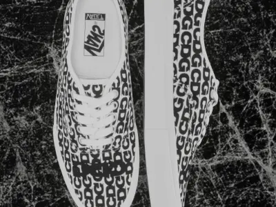 VANS AUTHENTIC COMME DES GARCONS 3D SHOES Low-poly 3D model