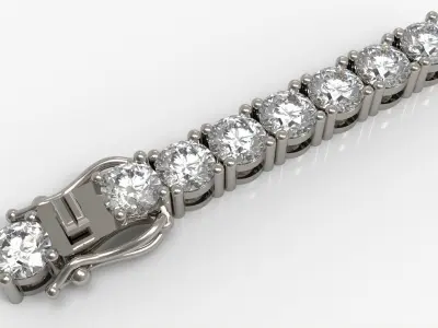 Diamond Tennis Bracelet Link  TB50 3D print model