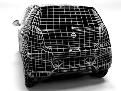 NISSAN PIXO LOWPOLY Low-poly 3D model