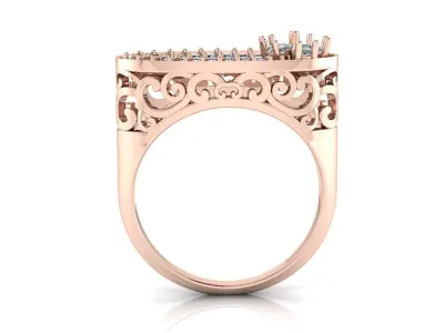 Jewelry Diamond Ring 3D Print Model 3D print model 7