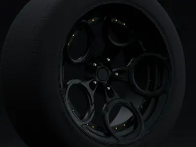 Rotiform ZRH Aftermarket Wheel Low-poly 3D model