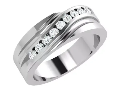 Channel Setting Band Ring 3831 3D print model