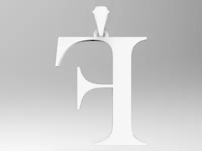 Alphabet Latin F 3D print model