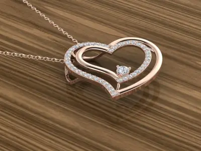 Jewelry Heart Pendant 3D print model