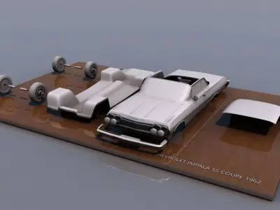 Chevy Impala SS Coupe 1962 3D print model