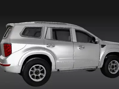 Modern SUV Car 3D Model Low-Poly Game Ready Vehicle Low-poly 3D model