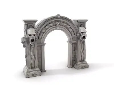 Gothic Archway Horror model pack Low-poly 3D model