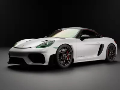 Porsche 718 spyder RS 2023 Low-poly 3D model