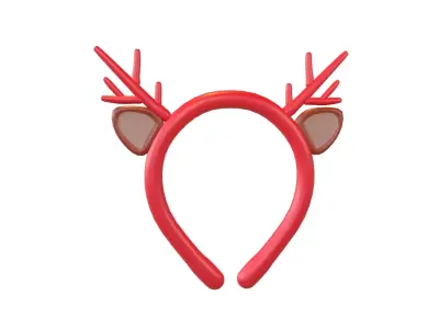 Elk Headband V1 002 Low-poly 3D model