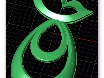 free gold earring Free 3D print model