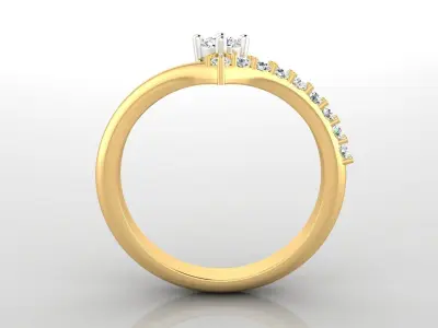 C8 The luxury female ring with gems wedding 3D Model Pack