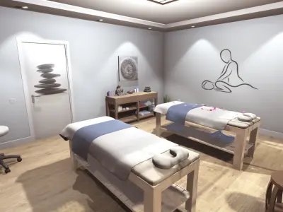 Massage Room Low-poly 3D model