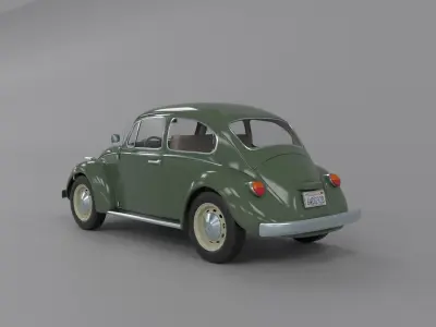vw bug Low-poly 3D model